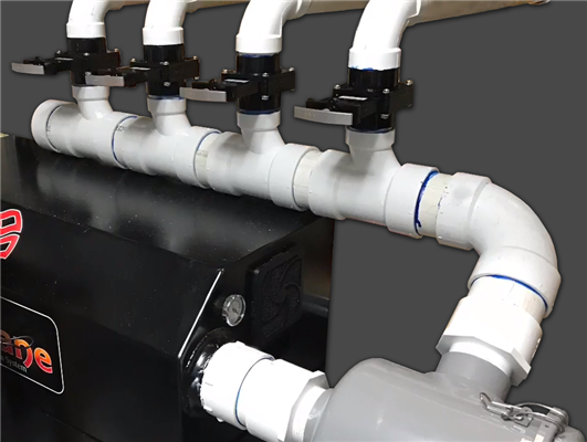 PVC manifold system for 4 zones with gate valves